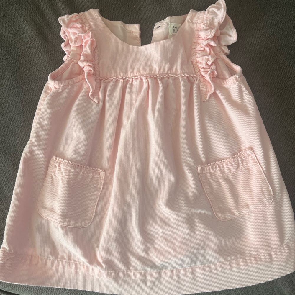 GAP Light Pink Ruffle Sleeve Casual Dress